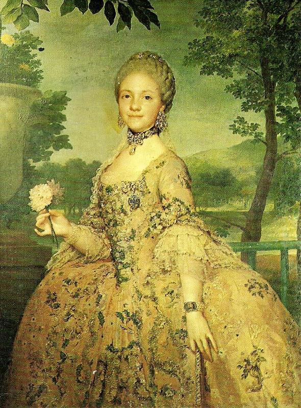Anton Raphael Mengs maria luisa of parmathe princess of asturias oil painting picture